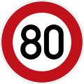 Verkehrsschild Geschwindigkeitsbegrenzung
